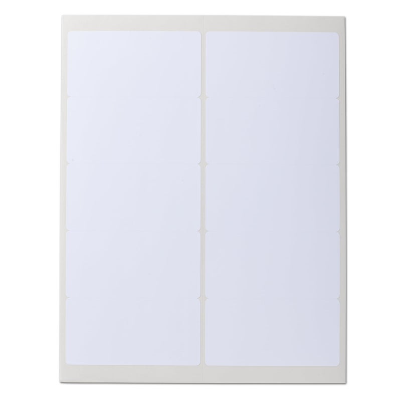 Crinklee Waterproof Shipping Labels, 50 Rectangles, 4x2 Inches, Oil Proof, Highly Durable Blank Stickers - Image 2